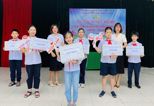 Trường Tiểu học Ngọc Lâm tổ chức sân chơi   Tìm hiểu lịch sử đội TNTP Hồ Chí Minh 