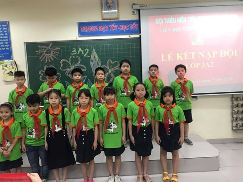Liên đội tiểu học Ngọc Lâm tổ chức lễ kết nạp đội học sinh khối 3