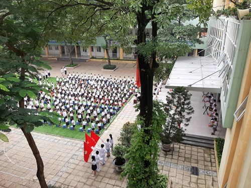 Lễ Chào cờ đầu tuần - Trường Tiểu học Ngọc Lâm