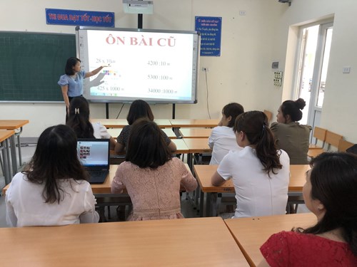 Trường tiểu học Ngọc Lâm tổ chức tập huấn sử dụng phần mềm bảng tương tác cho giáo viên cốt cán