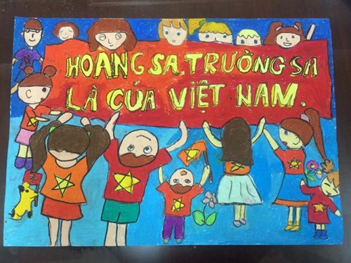 Thỏa sức sáng tạo trong cuộc thi vẽ tranh   Em yêu tổ quốc Việt Nam 