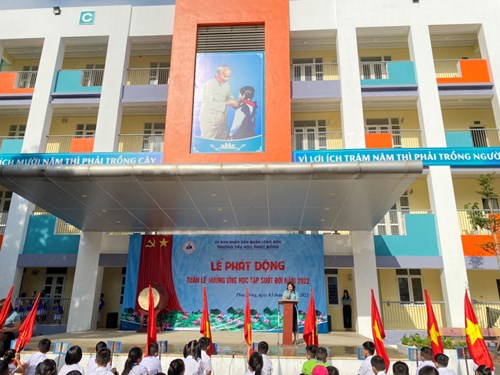 Trường Tiểu học Phúc Đồng long trọng tổ chức Lễ phát động “Tuần lễ hưởng ứng học tập suốt đời” năm 2022