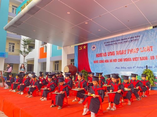 Trường Tiểu học Phúc Đồng tích cực Hưởng ứng  Ngày pháp luật nước Cộng hòa XHCN Việt Nam  2022