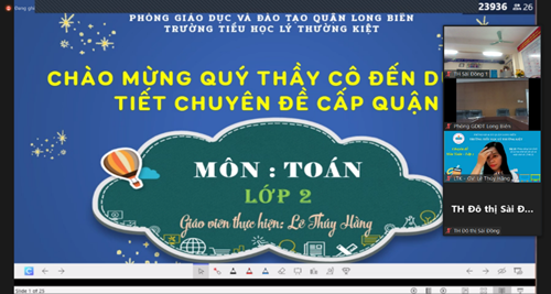 Trường TH Sài Đồng dự chuyên đề cấp Quận môn Toán lớp 2