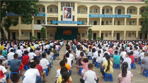 Trường Tiểu học Thạch Bàn A triển khai các hoạt động tăng cường công tác phòng, chống sốt xuất huyết

