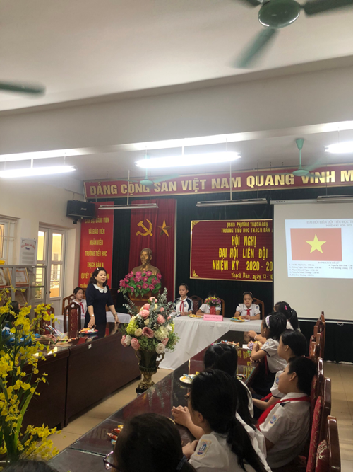 Trường TH Thạch Bàn A tổ chức đại hội liên đội Nhiệm kỳ năm học 2020 – 2021