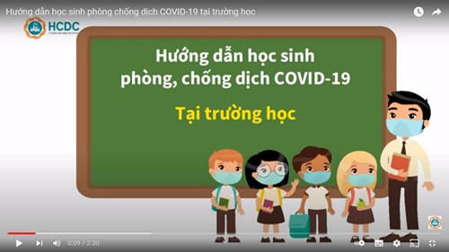 Hướng dẫn học sinh phòng, chống dịch Covid 19 tại trường học