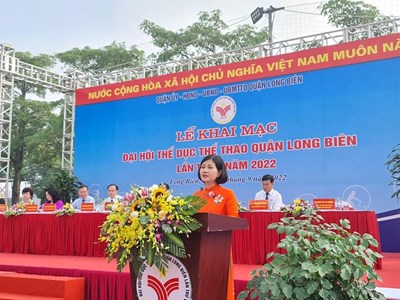 Khai mạc Đại hội Thể dục thể thao quận Long Biên lần thứ V.