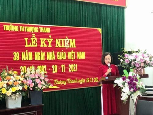 Trường tiểu học Thượng Thanh tổ chức Lễ kỉ niệm 39 năm Ngày Nhà giáo Việt Nam (20.11.1982 – 20.11.2021).