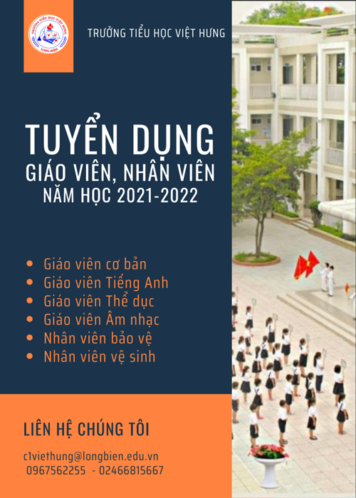 Thông báo tuyển dụng giáo viên, nhân viên hợp đồng năm học 2021-2022