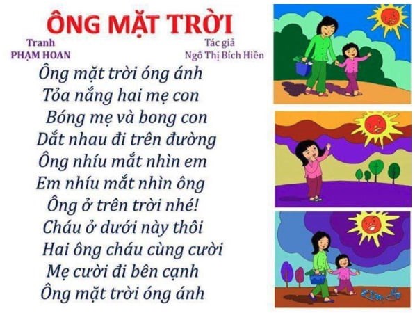 Bài thơ: Ông mặt trời | MN Hoa Sen