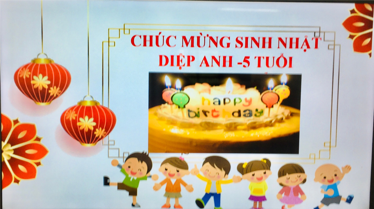 Các bé MGN B4 chúc mừng sinh nhật bạn Diệp Anh