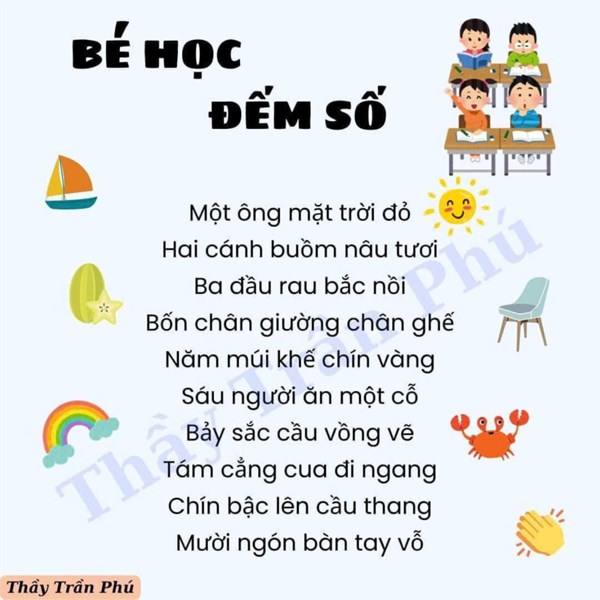 Thơ: Bé học đếm số