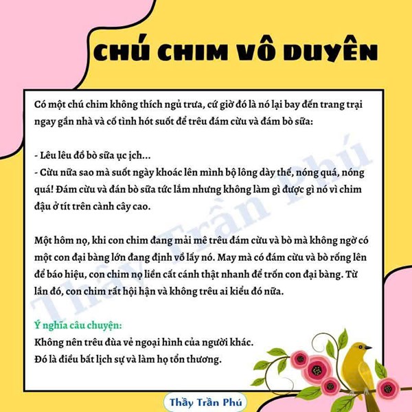 Truyện: Chú chim vô duyên