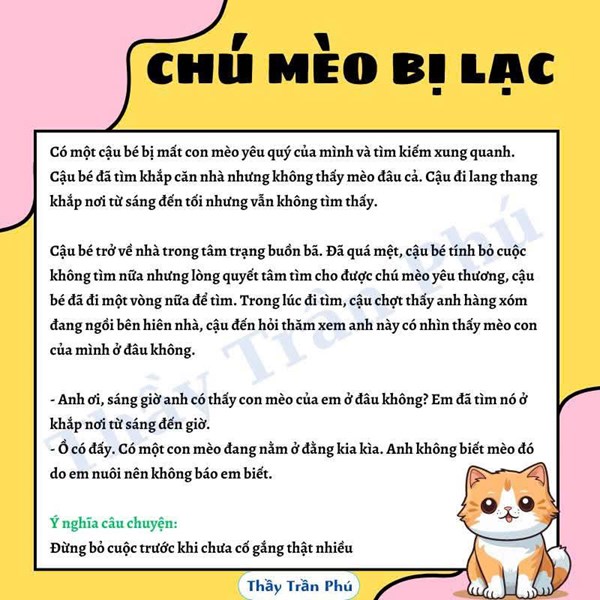 Truyện: Chú mèo bị lạc